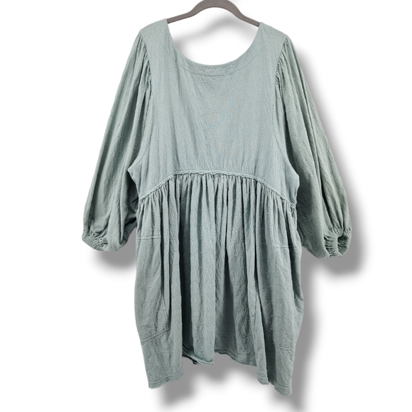 Free People Dresses & Skirts - Free People Beach Light Blue Get Obsessed Babydoll Dress Size XL